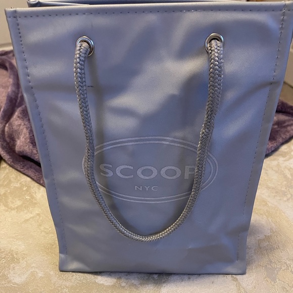 Scoop NYC Handbags - Iconic SCOOP NYC White & Silver Vinyl Reusable Shopping Bag